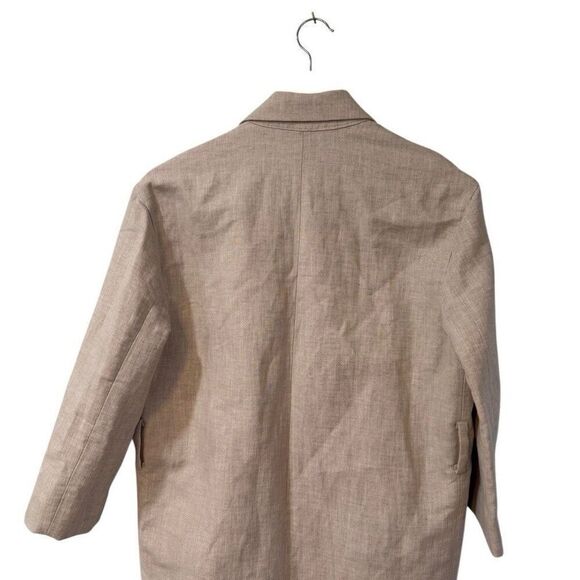 Jenni Kayne Womens Linen Trench Coat Small Missing Belt - Picture 4 of 11